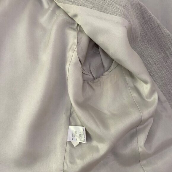 Formal suit jacket Tahari Arthur S. Levine Womens Blazer Light Gray Size 12 - Picture 7 of 10